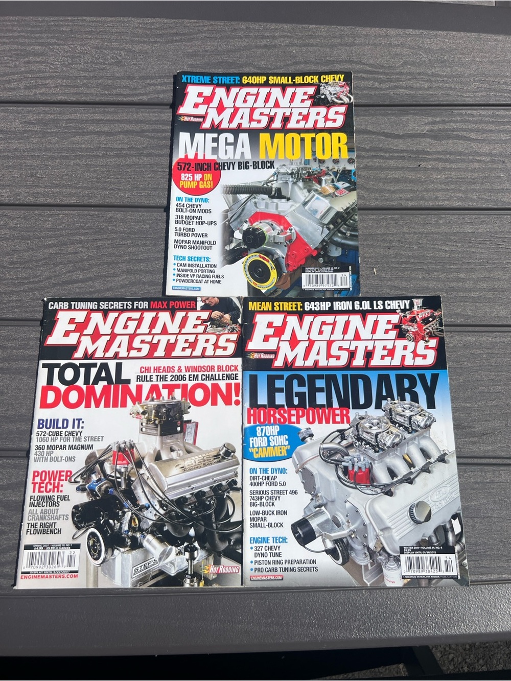 Engine Masters Magazine Lot of 3 Big Block Chevy Ford SOHC Cammer Dyno Tech